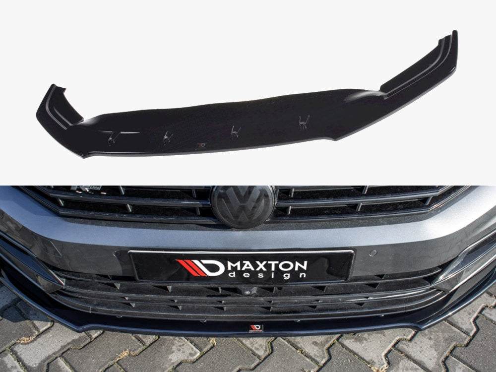 Maxton Design Front Splitter V.1 Volkswagen Passat R-line B8 (2015-19) - Carbon Look