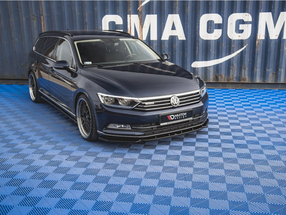 Maxton Design Front Splitter V.1 VW Passat B8 - Carbon Look