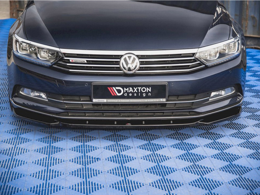 Maxton Design Front Splitter V.1 VW Passat B8 - Carbon Look