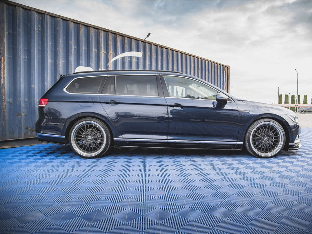 Maxton Design Side Skirts Diffusers VW Passat B8 (2014-2019) - Carbon Look