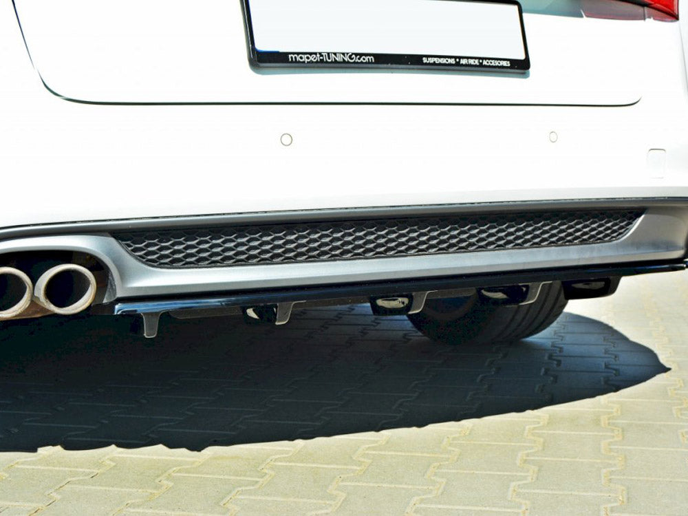 Maxton Design Central Rear Splitter Audi A6 C7 S-line Avant (2011-2014)