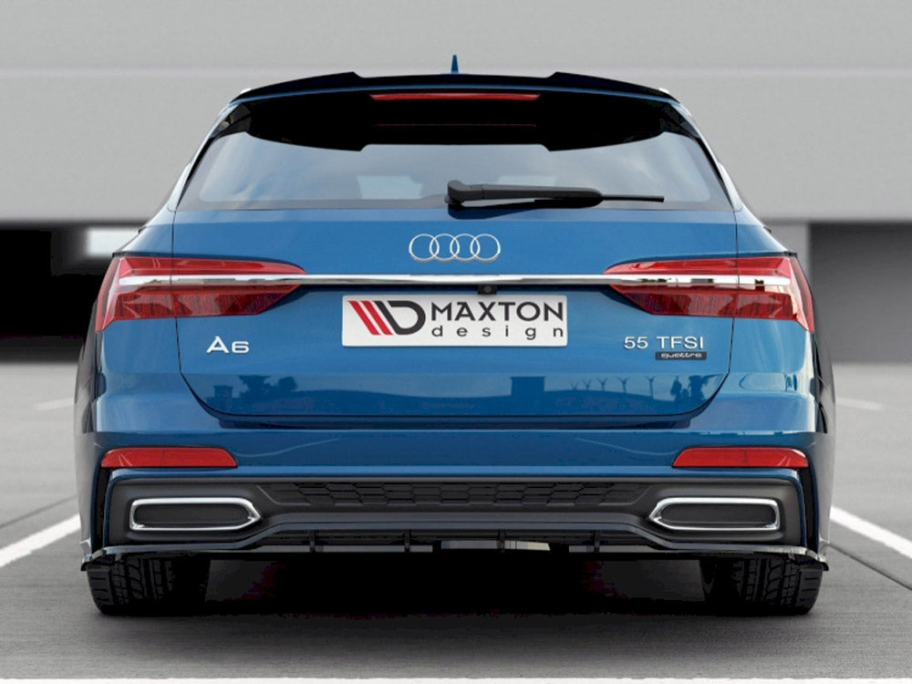Maxton Design Central Rear Splitter (Vertical Bars) Audi A6 S-Line C8