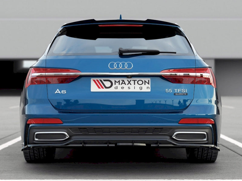 Maxton Design Central Rear Splitter (Vertical Bars) Audi A6 S-Line C8