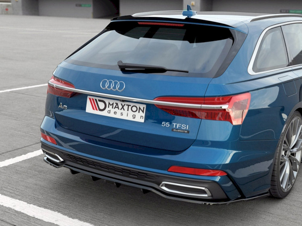 Maxton Design Central Rear Splitter (Vertical Bars) Audi A6 S-Line C8