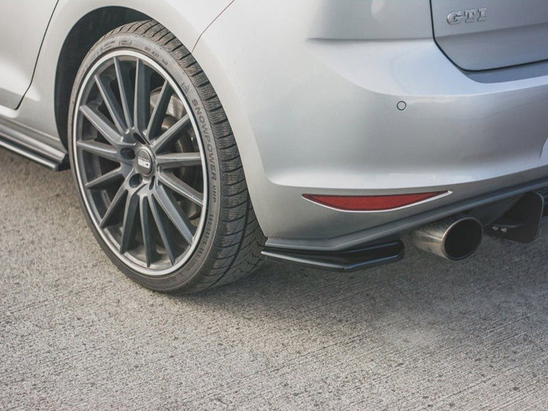 Maxton Design Rear Side Splitters V2 VW Golf 7 GTI (2013-2016) CARBON LOOK