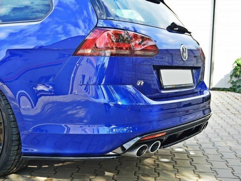 Maxton Design Central Rear Splitter VW Golf R Mk7 Estate - Carbon Look
