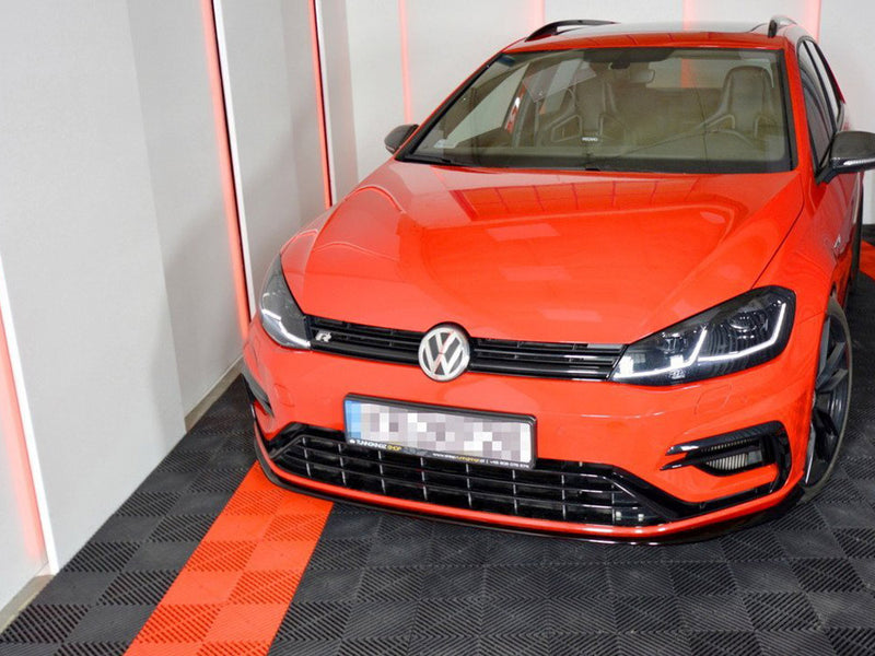 Maxton Design Front Splitter V.7 VW Golf 7 R / R-Line Facelift - Carbon Look