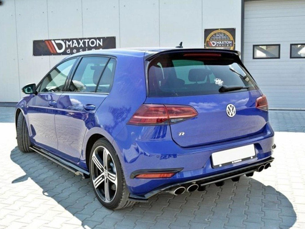 Maxton Design Rear Splitter Volkswagen Golf R Mk7 Facelift - Carbon Look