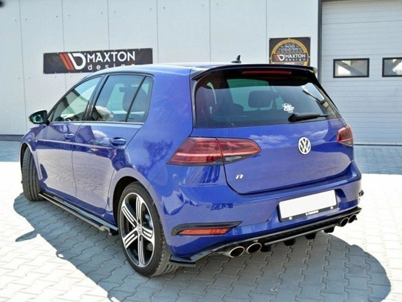 Maxton Design Rear Splitter Volkswagen Golf R Mk7 Facelift - Carbon Look