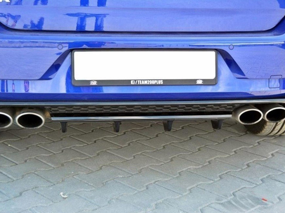 Maxton Design Rear Splitter Volkswagen Golf R Mk7 Facelift - Carbon Look