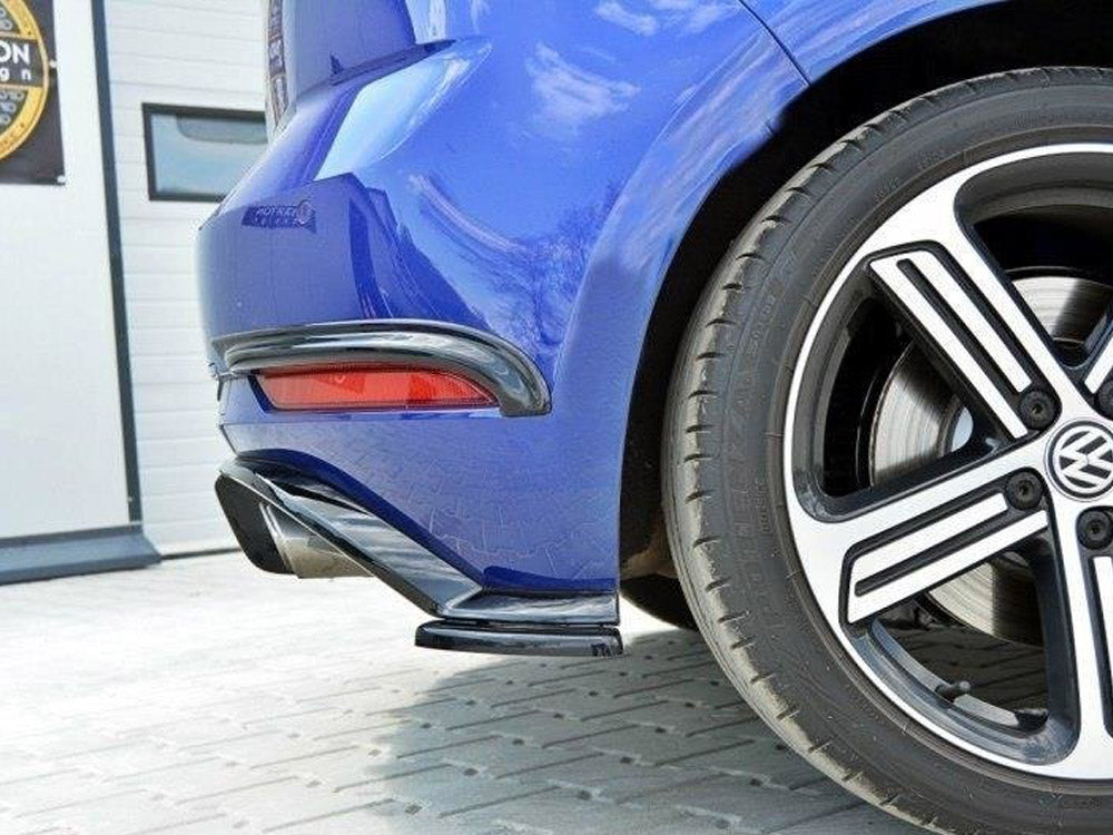 Maxton Design Rear Side Splitters VW Golf 7 R / R-Line Facelift - Carbon Look