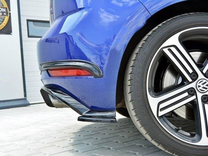 Maxton Design Rear Side Splitters VW Golf 7 R / R-Line Facelift - Carbon Look