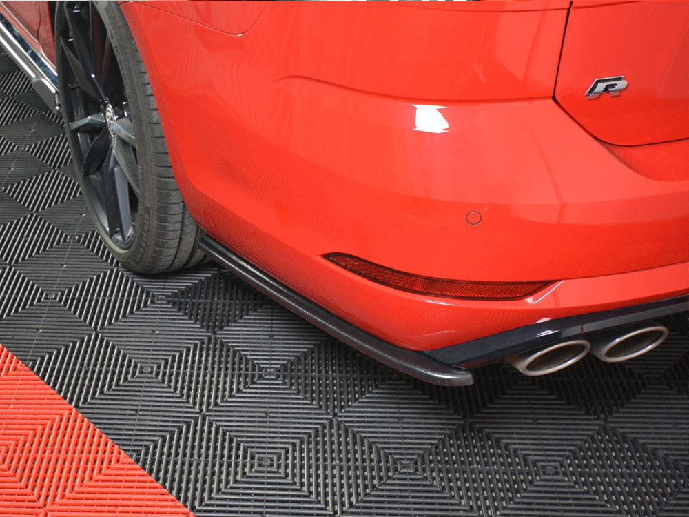Maxton Design Rear Side Splitters V.1 VW Golf 7 R Variant Facelift - Carbon Look