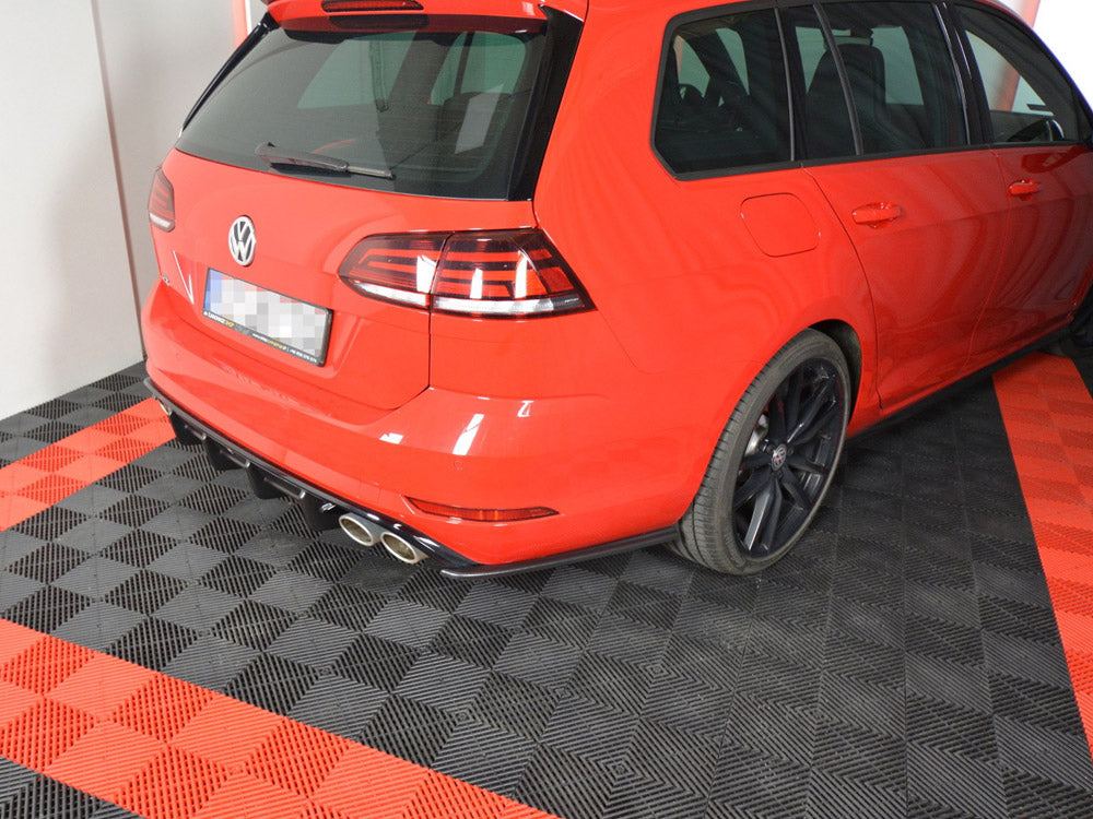 Maxton Design Rear Side Splitters V.1 VW Golf 7 R Variant Facelift - Carbon Look
