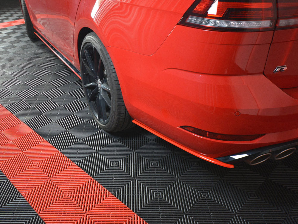 Maxton Design Rear Side Splitters V.2 VW Golf 7 R Variant Facelift - Carbon Look