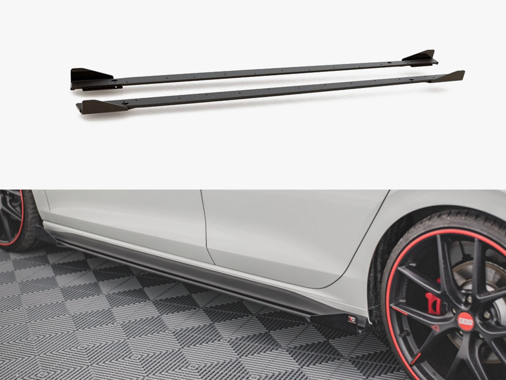 Maxton Design Street PRO Side Skirts Diffusers + Flaps Volkswagen Golf GTI / GTE / GTI Clubsport / R-Line Mk8
