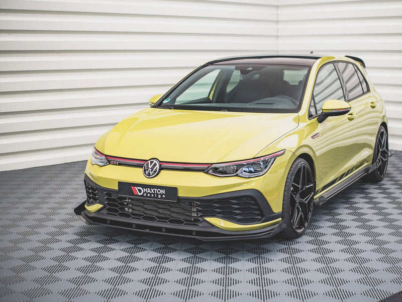 Maxton Design Street PRO Front Splitter + Flaps VW Golf 8 GTI Clubsport