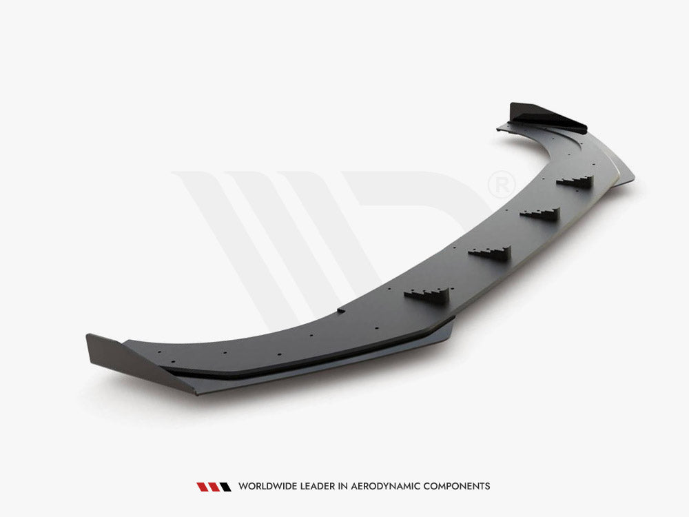 Maxton Design Street PRO Front Splitter + Flaps VW Golf 8 GTI Clubsport