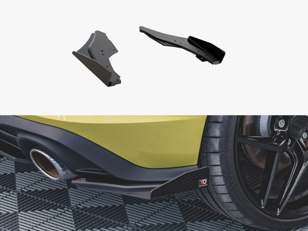 Maxton Design Street PRO Rear Side Splitters + Flaps VW Golf 8 GTI Clubsport