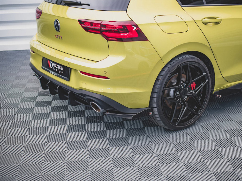 Maxton Design Street PRO Rear Side Splitters + Flaps VW Golf 8 GTI Clubsport