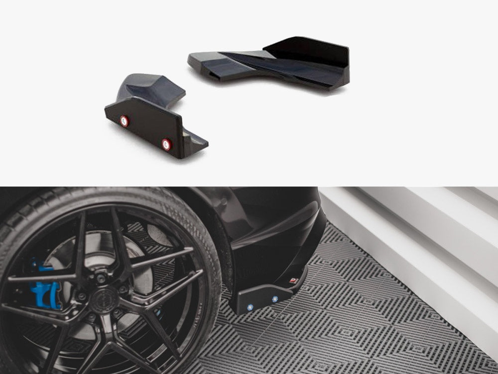 Maxton Design Rear Side Splitters V.2 + Flaps VW Golf R Mk8