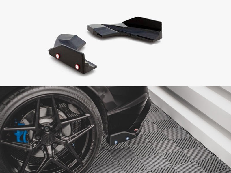 Maxton Design Rear Side Splitters V.2 + Flaps VW Golf R Mk8