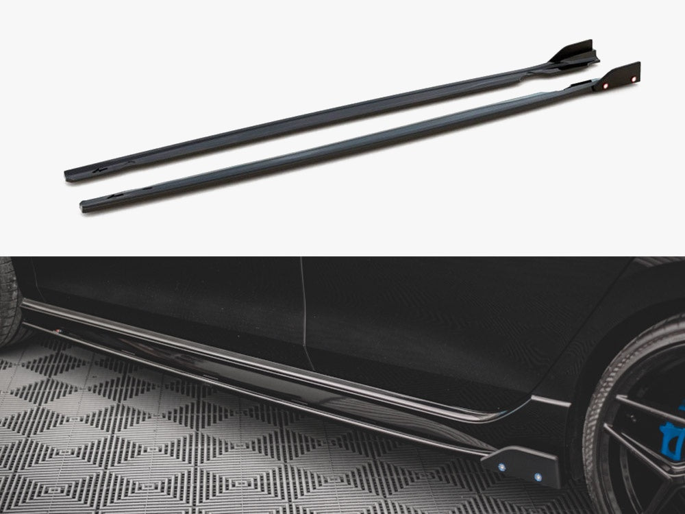 Maxton Design Side Skirts Diffusers V.2 + Flaps VW Golf R Mk8