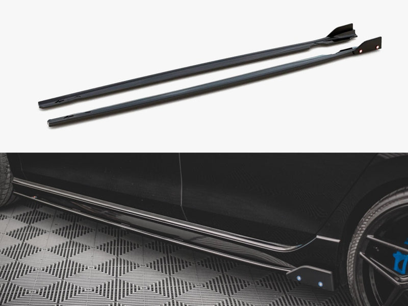 Maxton Design Side Skirts Diffusers V.2 + Flaps VW Golf R Mk8