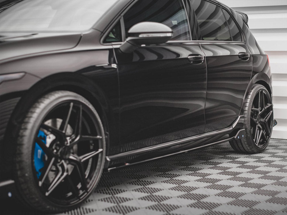 Maxton Design Side Skirts Diffusers V.2 + Flaps VW Golf R Mk8