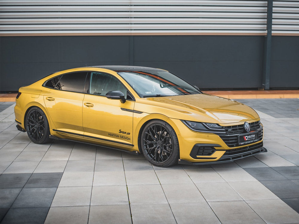Maxton Design Street PRO Front Splitter + Flaps Volkswagen Arteon R-Line Sedan / Shooting Brake Mk1