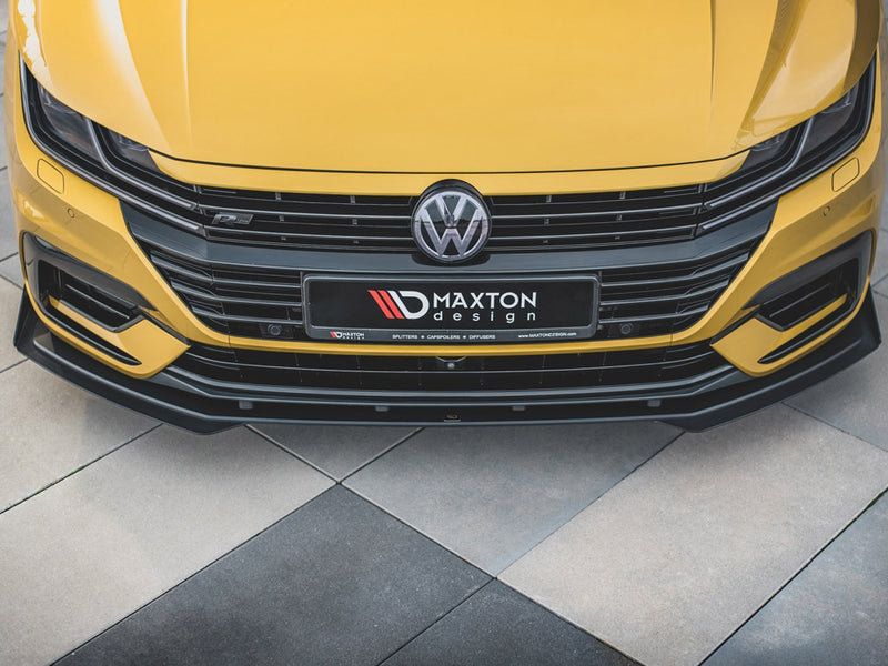 Maxton Design Street PRO Front Splitter + Flaps Volkswagen Arteon R-Line Sedan / Shooting Brake Mk1