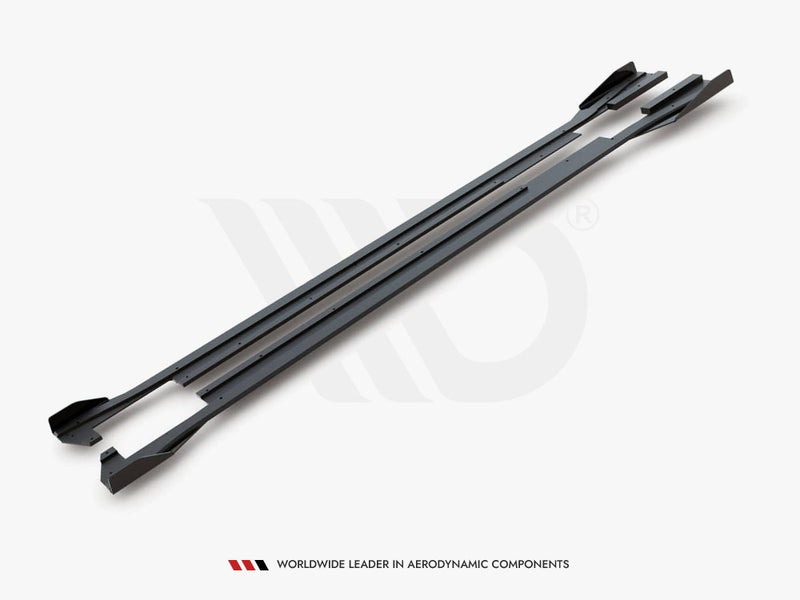 Maxton Design Street PRO Side Skirt Diffusers + Flaps Volkswagen Arteon R-Line Sedan / Shooting Brake Mk1