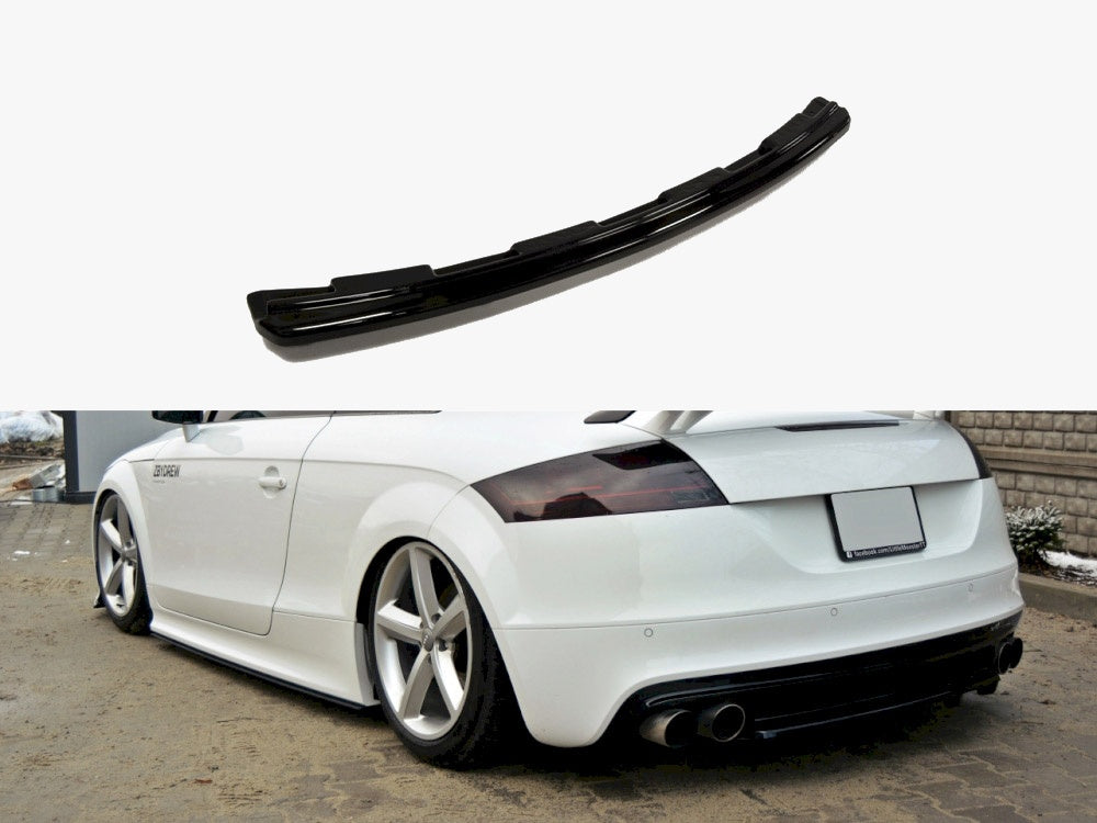 Maxton Design Central Rear Splitter (Vertical Bars) Audi TT S 8J - Carbon Look