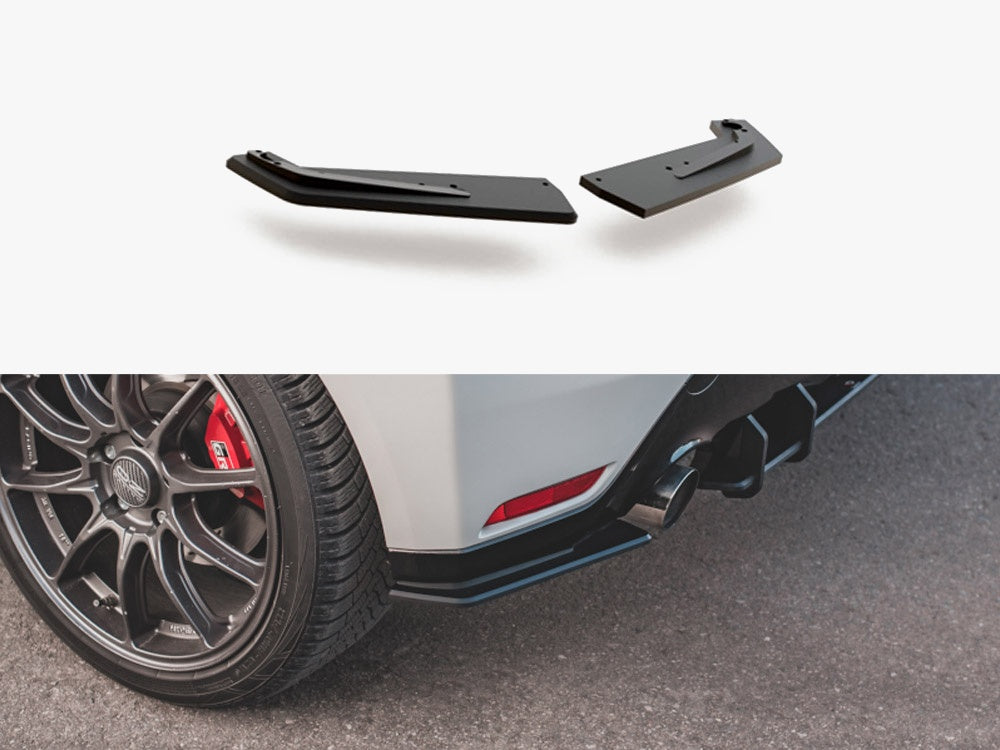 Maxton Design Street PRO Rear Side Splitters Toyota GR Yaris Mk4 - Black-Red