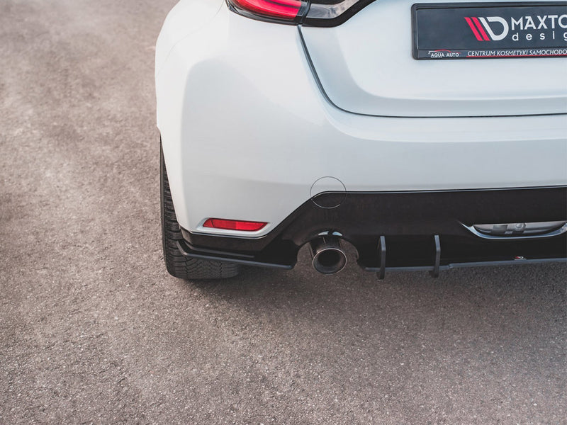 Maxton Design Street PRO Rear Side Splitters Toyota GR Yaris Mk4 - Black-Red
