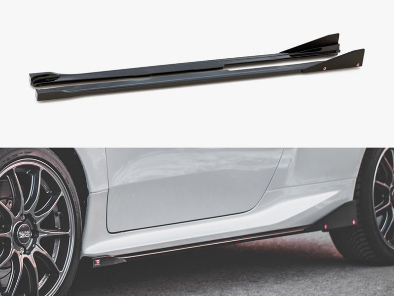 Maxton Design Side Skirts Diffusers V.2 + Flaps Toyota GR Yaris Mk4