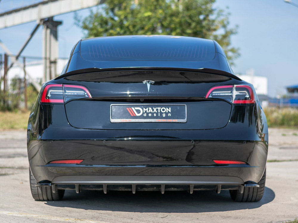Maxton Design Rear Side Splitters Tesla Model 3 - Carbon Look