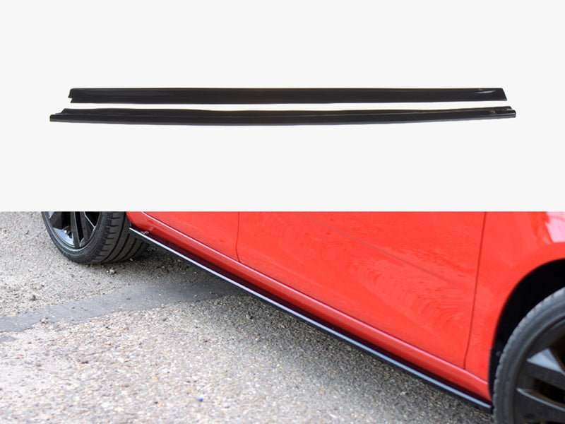 Maxton Design Side Skirts Diffusers Skoda Fabia MK2 RS (2010-2014) - Carbon Look