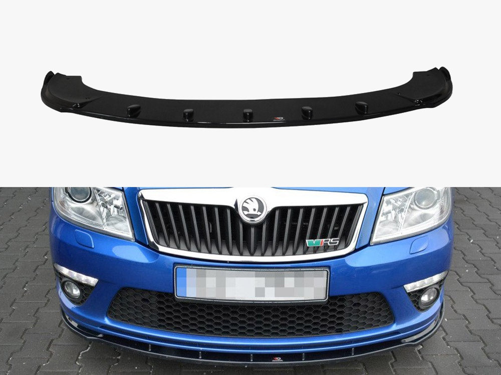 Maxton Design Front Splitter V.1 Skoda Octavia MK2 VRS Facelift (2008-2013)
