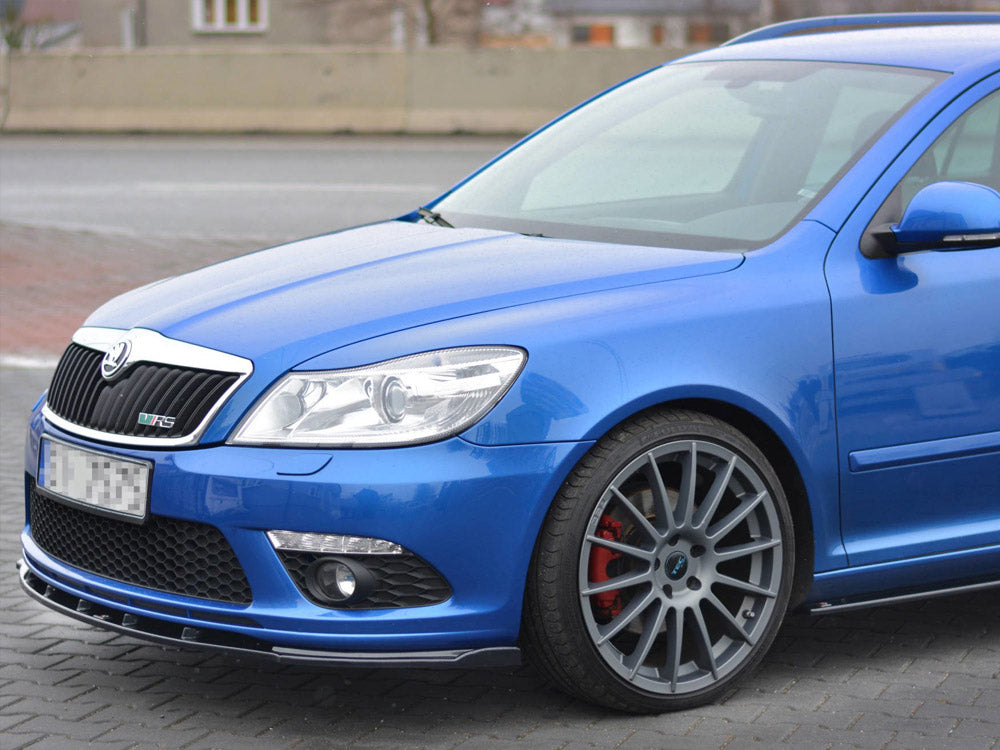 Maxton Design Front Splitter V.1 Skoda Octavia MK2 VRS Facelift (2008-2013)