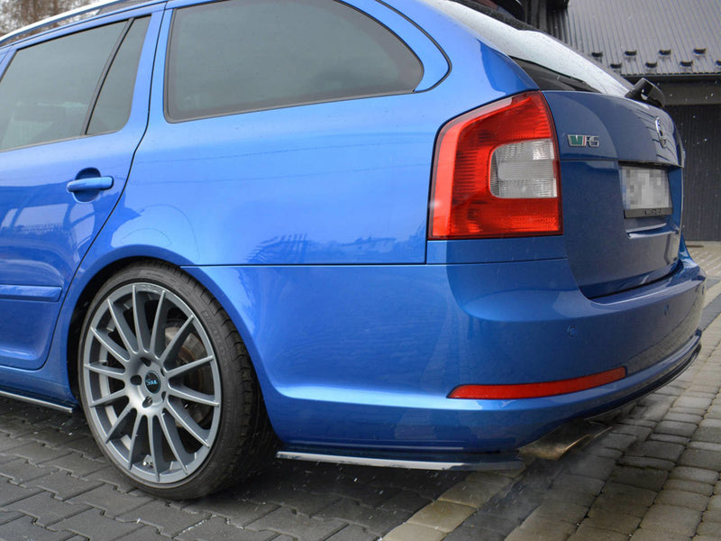 Maxton Design Rear Side Splitters Skoda Octavia Mk2 VRS Estate Facelift