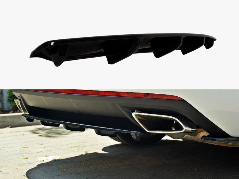 Maxton Design Central Rear Splitter Skoda Octavia VRS MK3/ MK3.5 Hatchback/ Estate- Textured