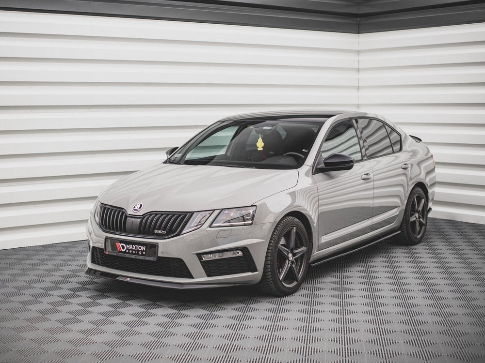 Maxton Design Front Splitter V.1 Skoda Octavia RS MK3 Facelift (2016-2019) - Carbon Look