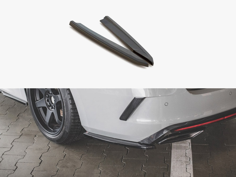 Maxton Design Rear Side Splitters V1 Skoda Octavia RS MK4 (2020-) - Carbon Look