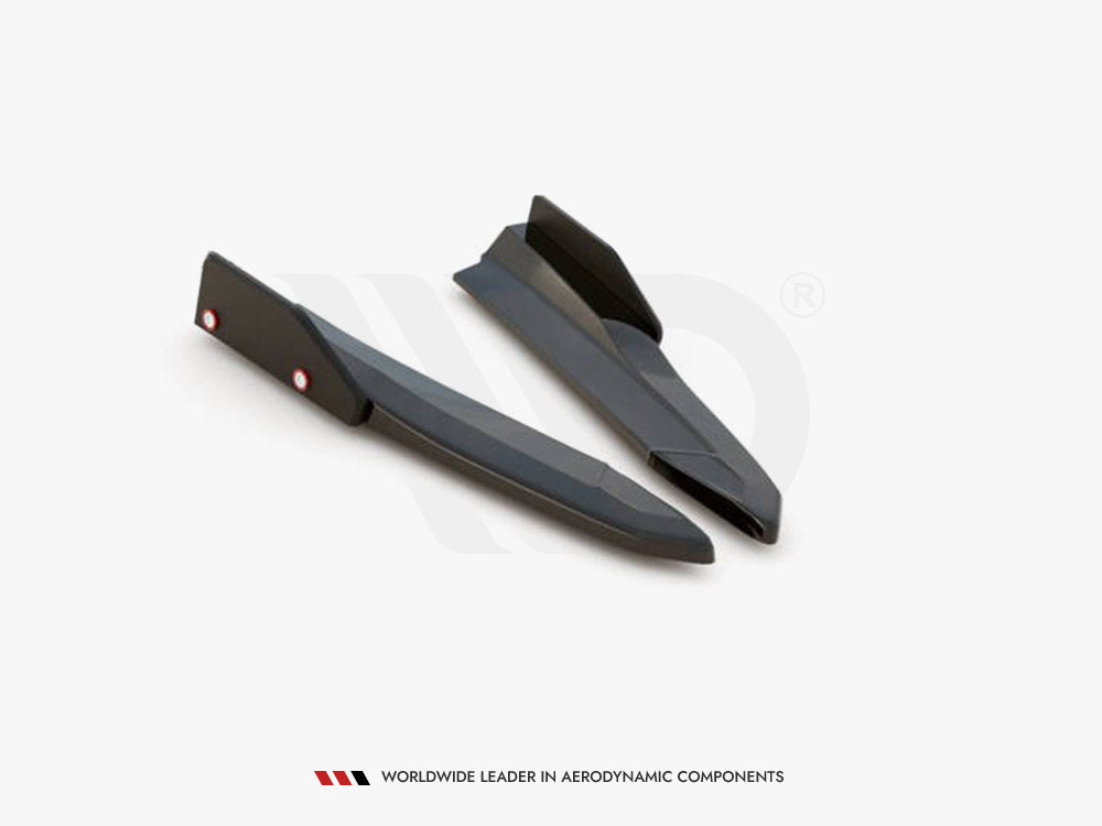Maxton Design Rear Side Splitters V.2 + Flaps Skoda Octavia RS Estate / Liftback Mk4 / Mk4 Facelift