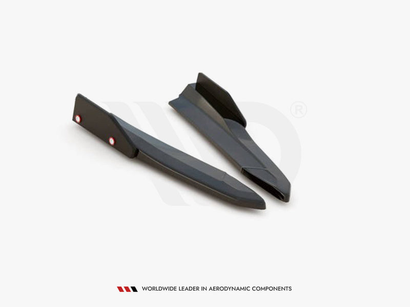 Maxton Design Rear Side Splitters V.2 + Flaps Skoda Octavia RS Estate / Liftback Mk4 / Mk4 Facelift