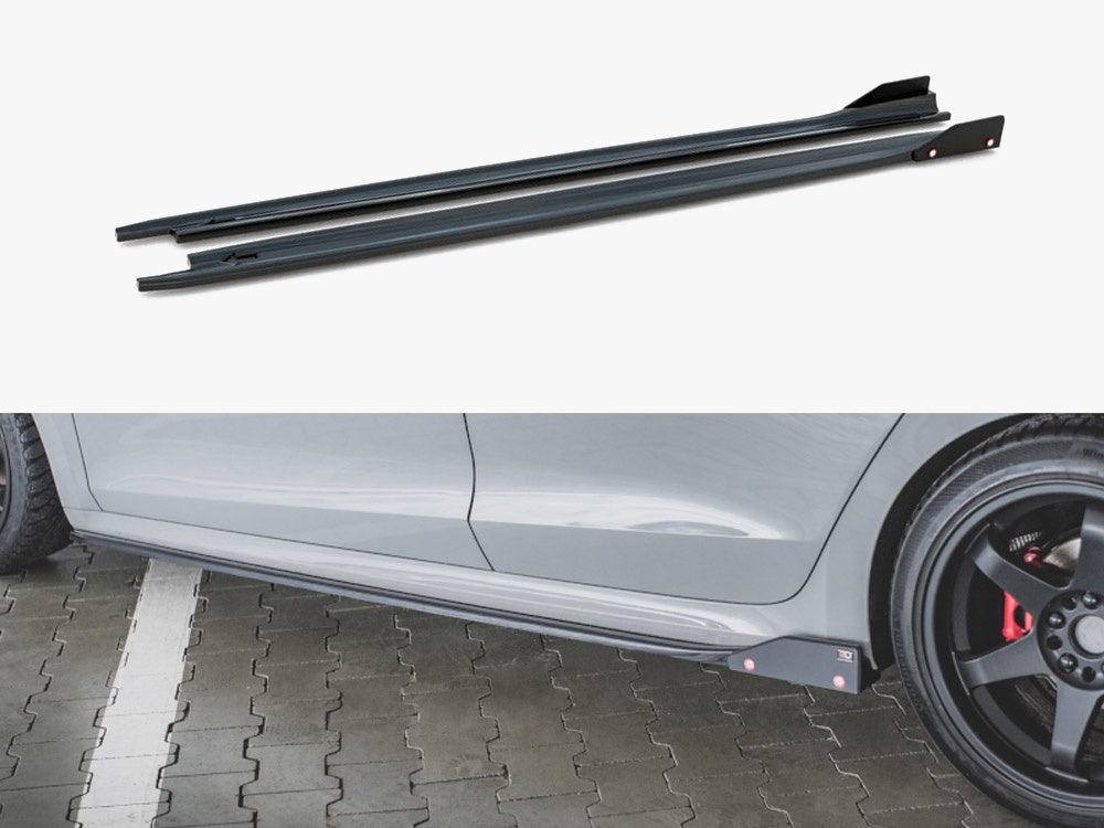 Maxton Design Side Skirt Diffusers V.2 + Flaps Skoda Octavia RS Liftback / Estate Mk4