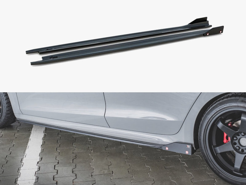 Maxton Design Side Skirt Diffusers V.2 + Flaps Skoda Octavia RS Liftback / Estate Mk4