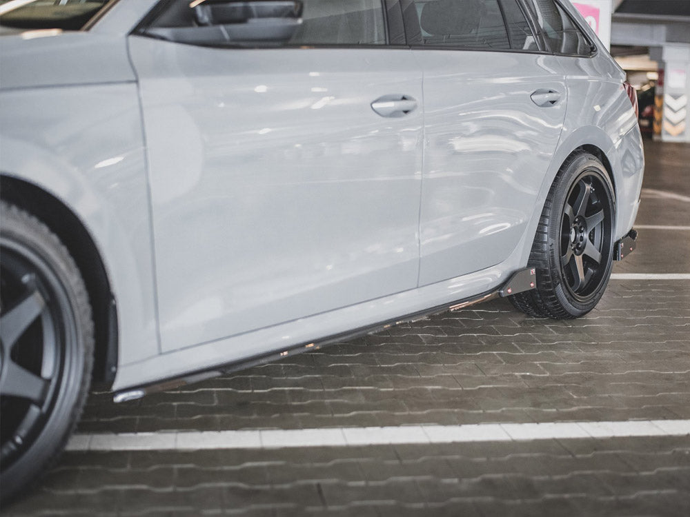 Maxton Design Side Skirt Diffusers V.2 + Flaps Skoda Octavia RS Liftback / Estate Mk4