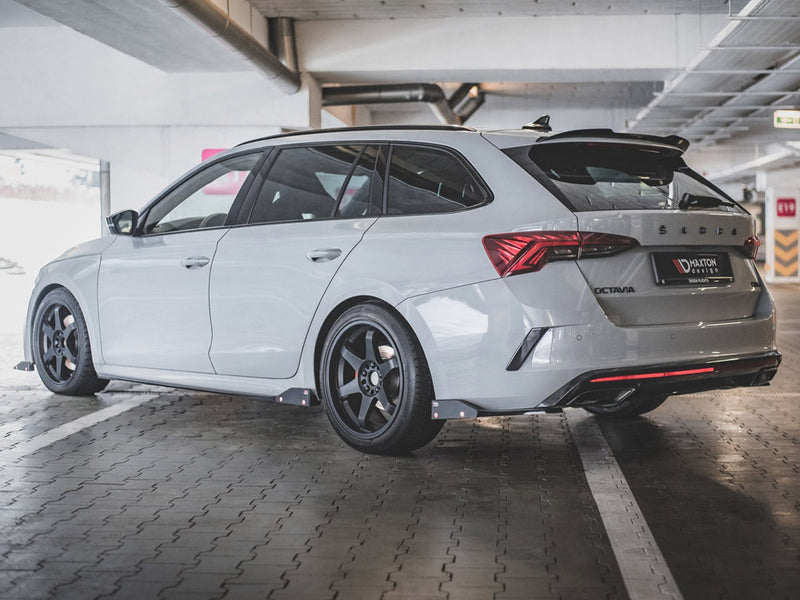 Maxton Design Side Skirt Diffusers V.2 + Flaps Skoda Octavia RS Liftback / Estate Mk4